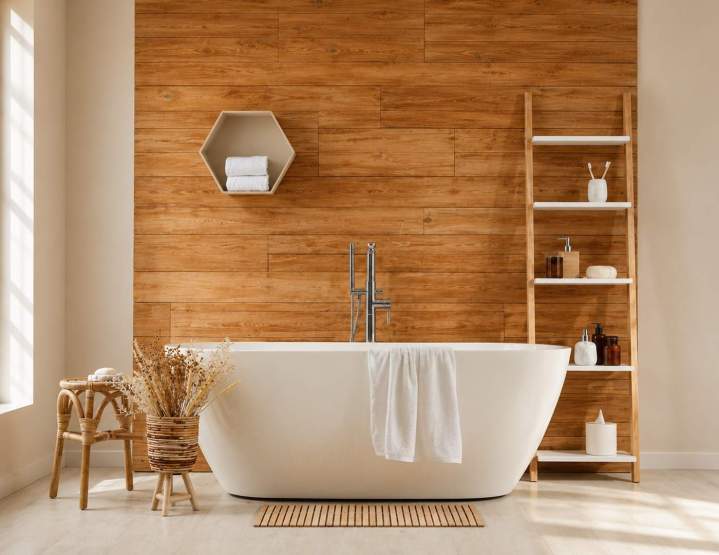 Bathroom Horizontal Wood Wall Paneling Pascoe Vale South